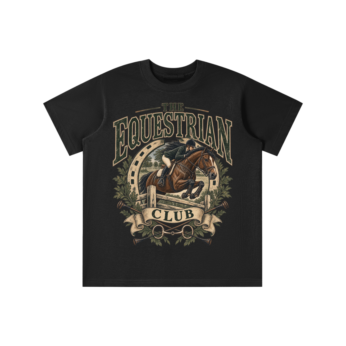 Boys vintage Equestrian Club graphic T-shirt