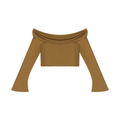 Women's Off-Shoulder Bell Sleeve Crop Top product image 5