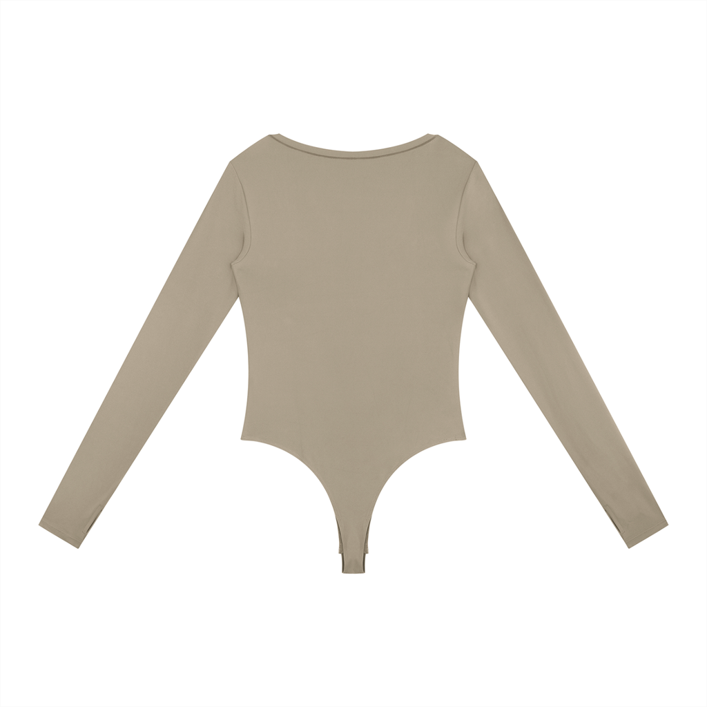 Essential Long Sleeve Bodysuit | Soft Stretch Scoop Neck Top