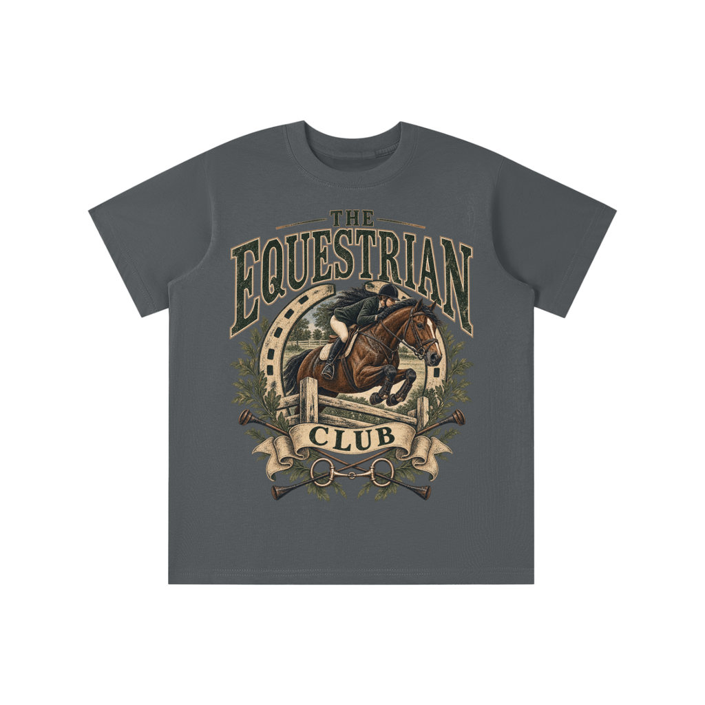 Boys Equestrian Club cotton graphic tee in assorted colors