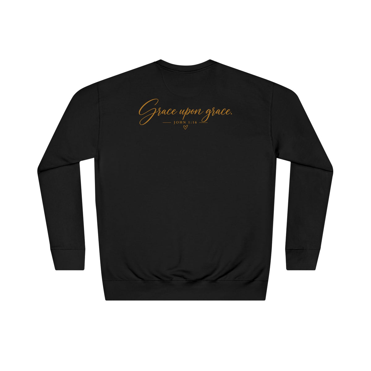 Grace Upon Grace Christian sweatshirt close-up