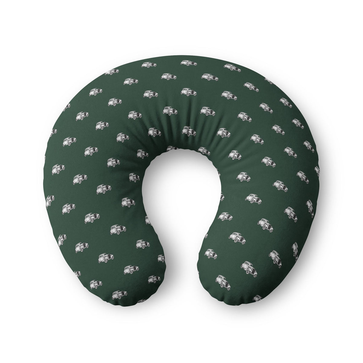 Little Roads Big Adventures Nursing Pillow Cover | Vintage Car Nursery