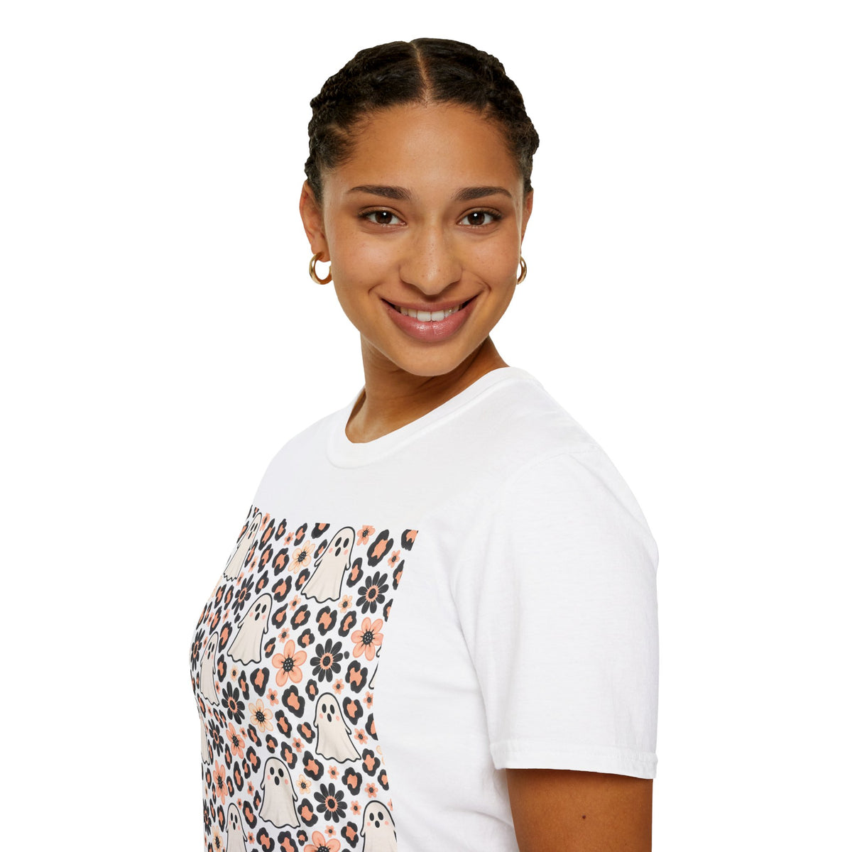 Cute Ghost & Leopard Print T-Shirt product image 10