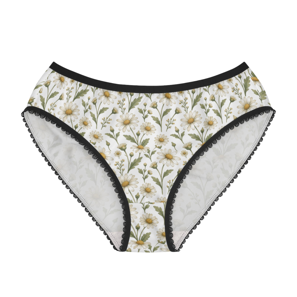 Daisy Floral Briefs in Black stitching | Jane & Lexi product image