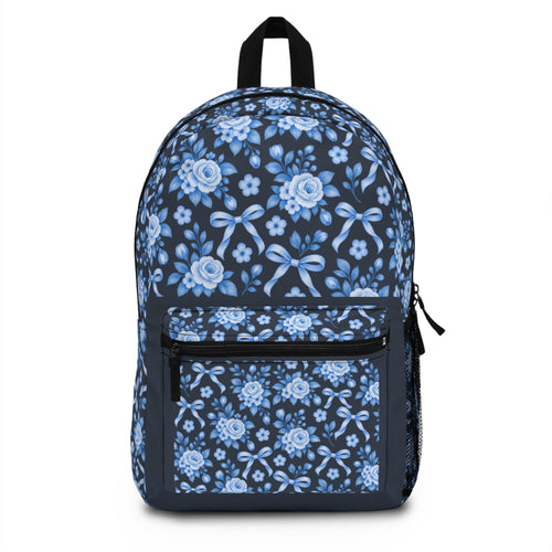 Blue & White Floral Backpack product image 1