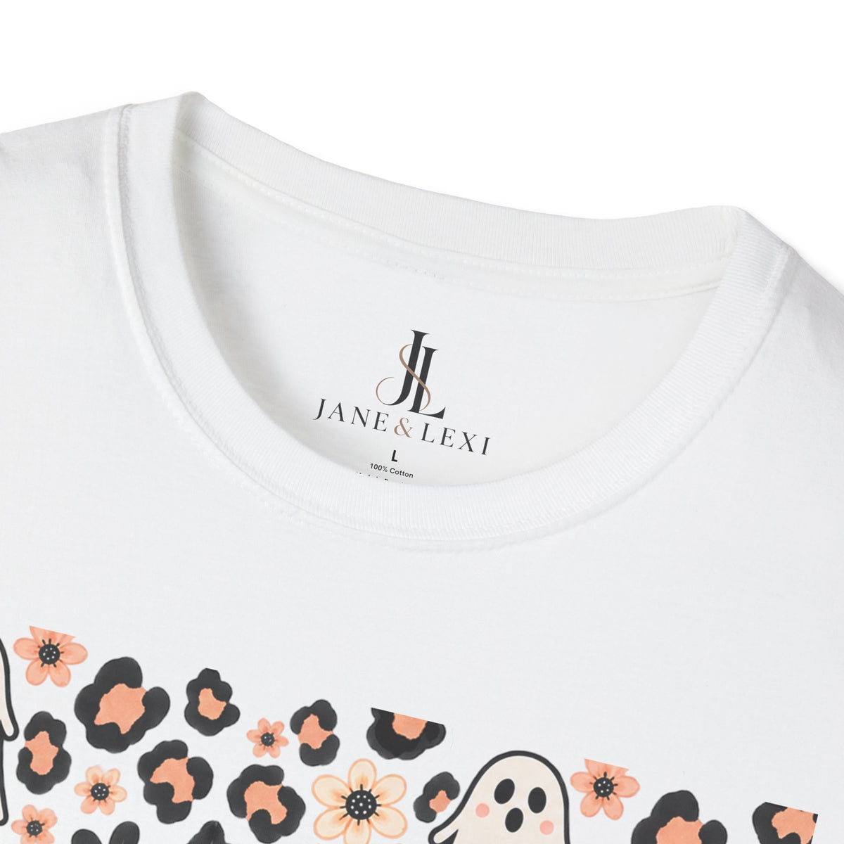 Cute Ghost & Leopard Print T-Shirt product image 4