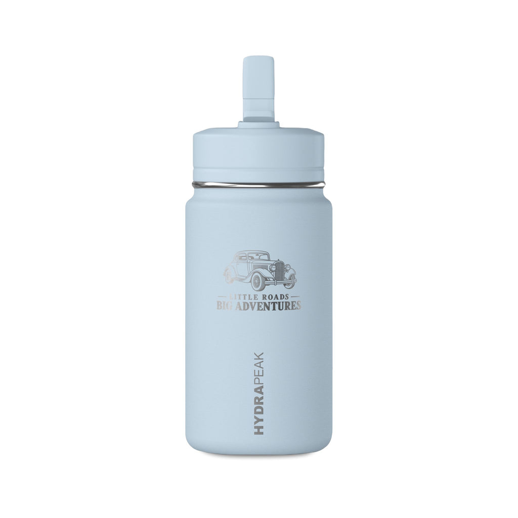 Little Roads Big Adventures Kids Water Bottle | 14 oz Vintage Car Bottle