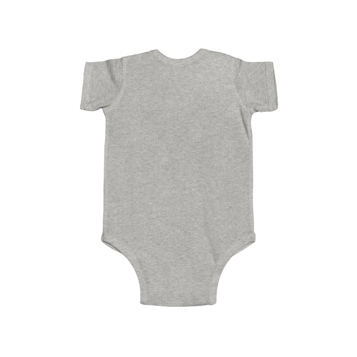 Bottle Bandit baby one-piece with raccoon holding a bottle