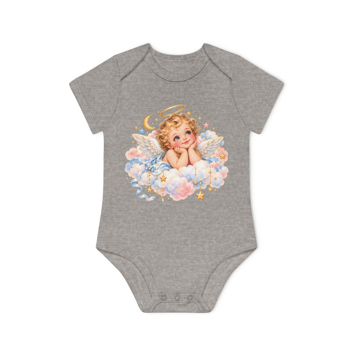 Angel Baby cherub bodysuit in soft infant color option