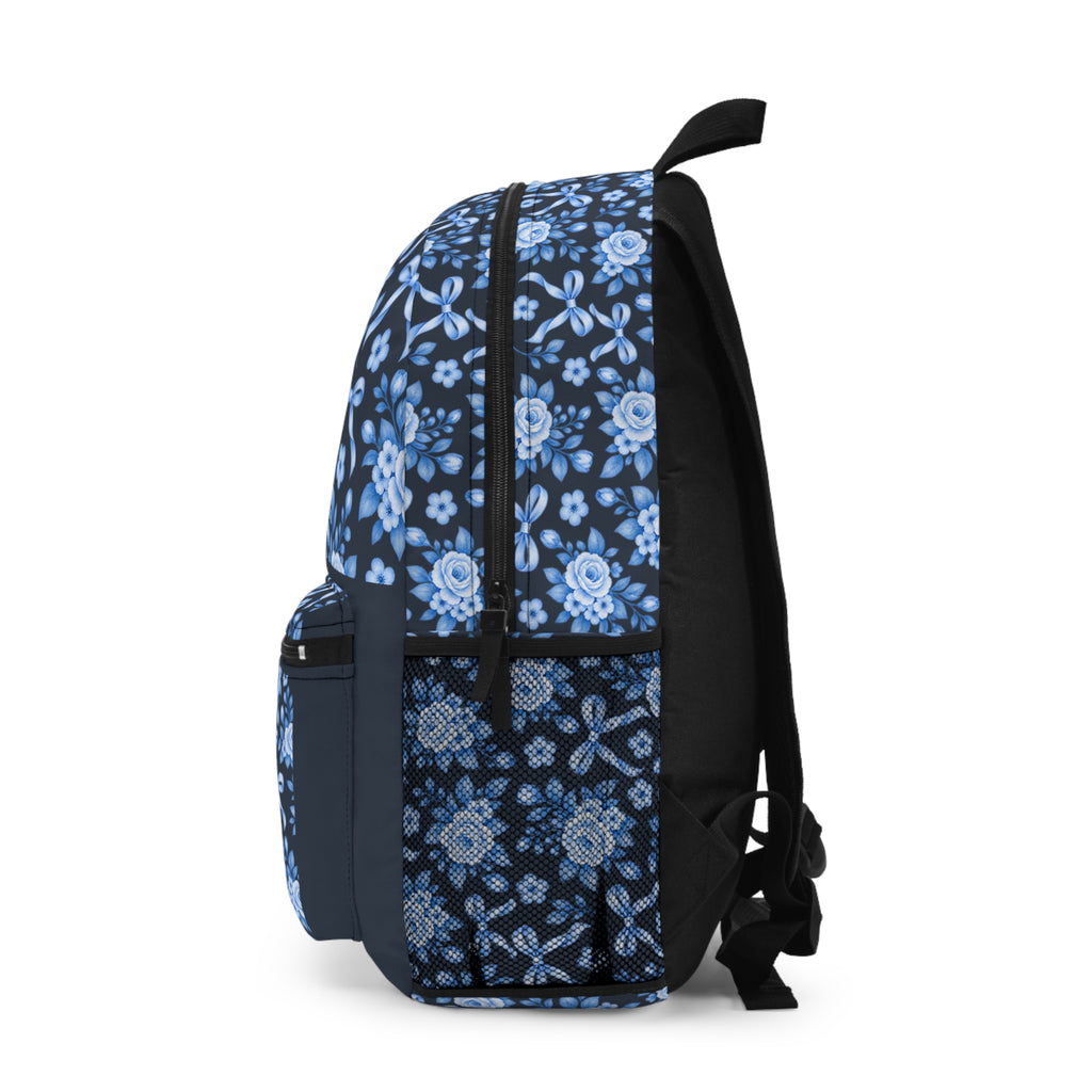 Blue & White Floral Backpack product image 3