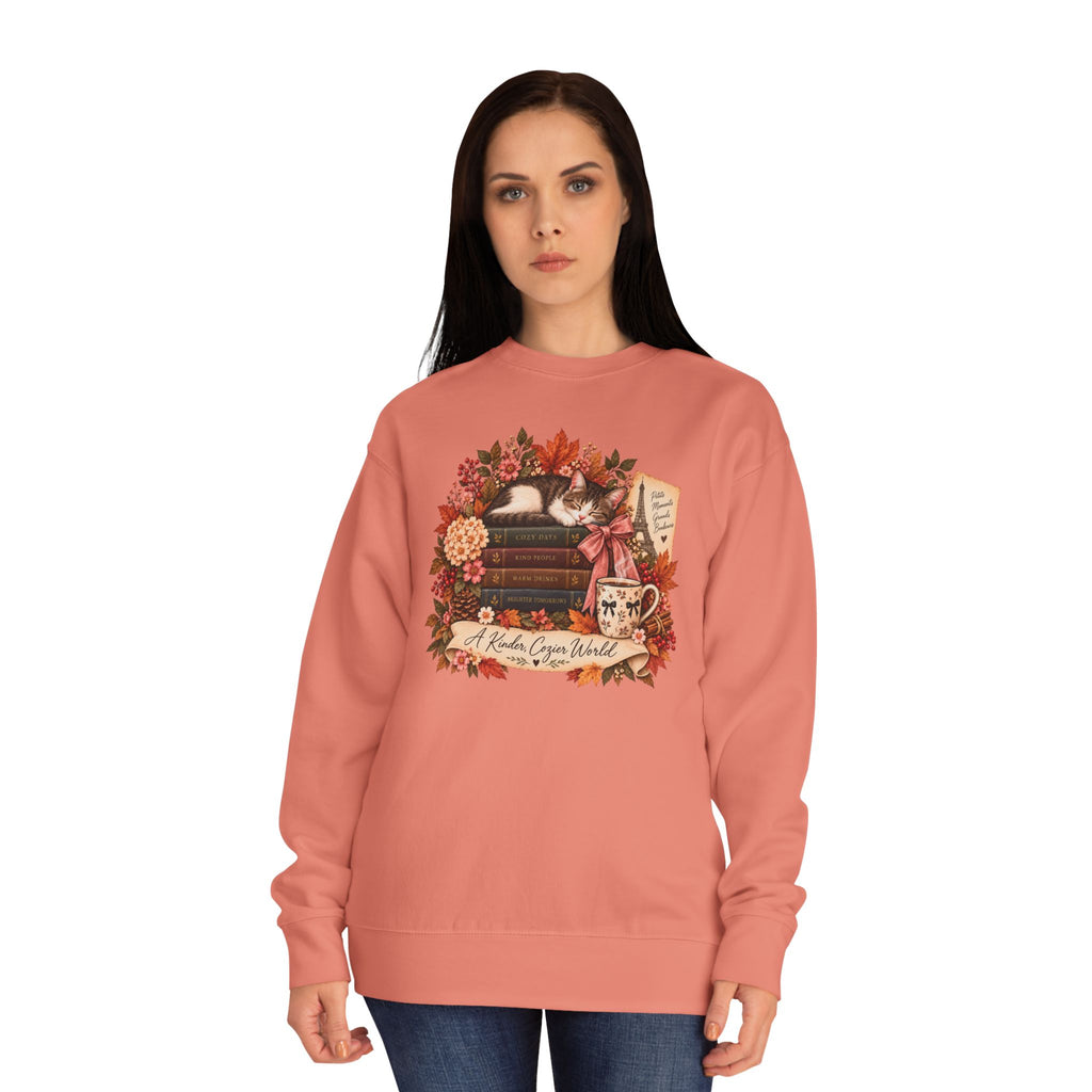 Grace Upon Grace autumn crewneck sweatshirt model view