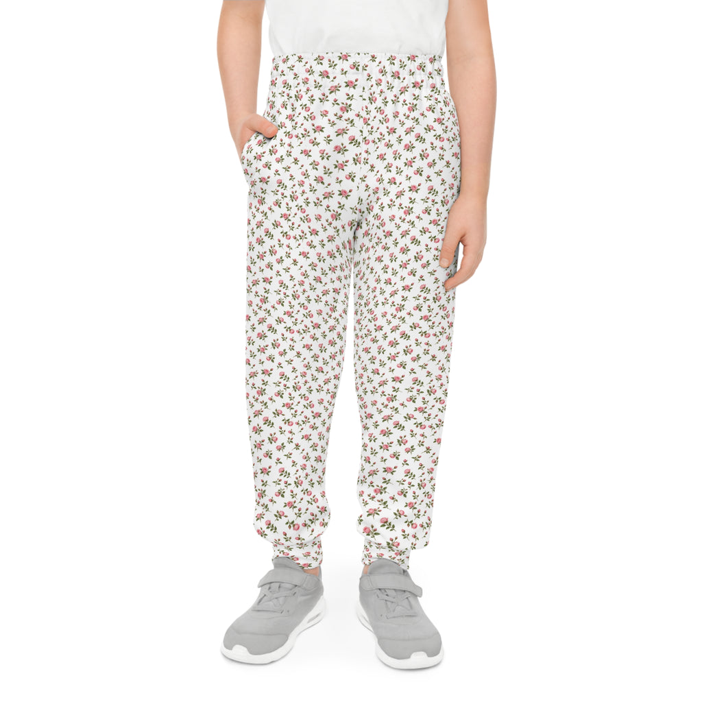 Girls cottage floral rosebud jogger sweatpants product view