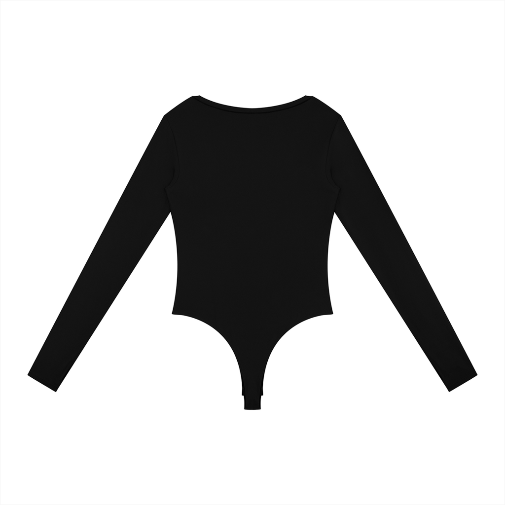 Essential Long Sleeve Bodysuit | Soft Stretch Scoop Neck Top