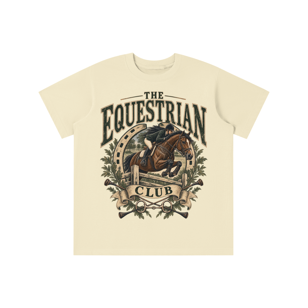 Boys Equestrian Club cotton graphic tee in assorted colors