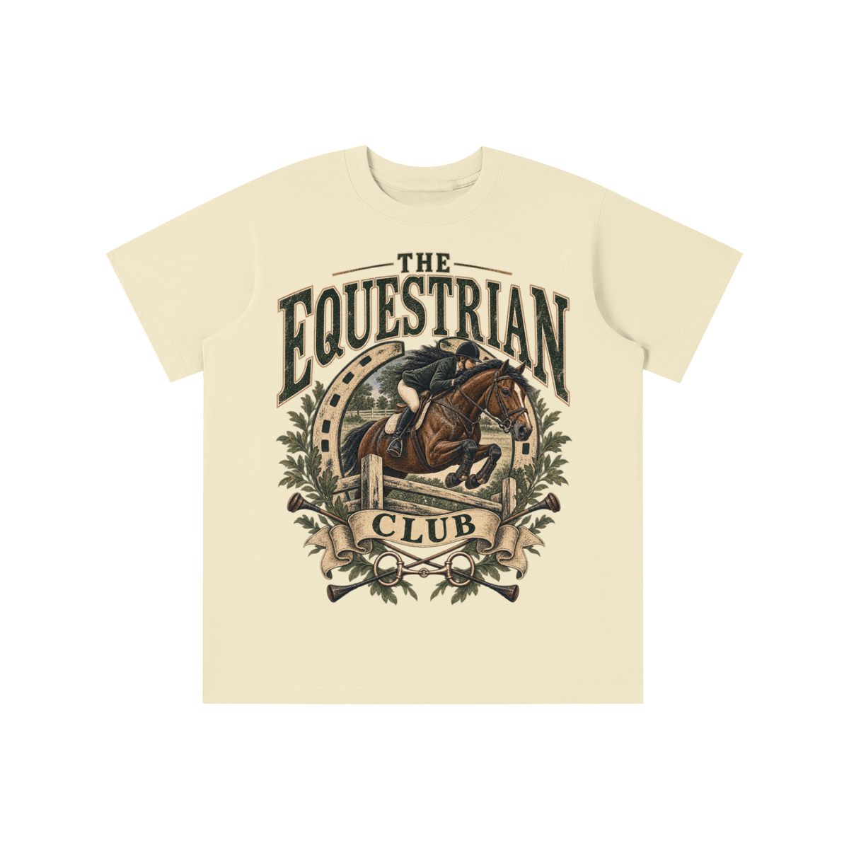 Boys Equestrian Club cotton graphic tee in assorted colors