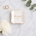 Grace Upon Grace Christian jewelry dish in round and square shapes