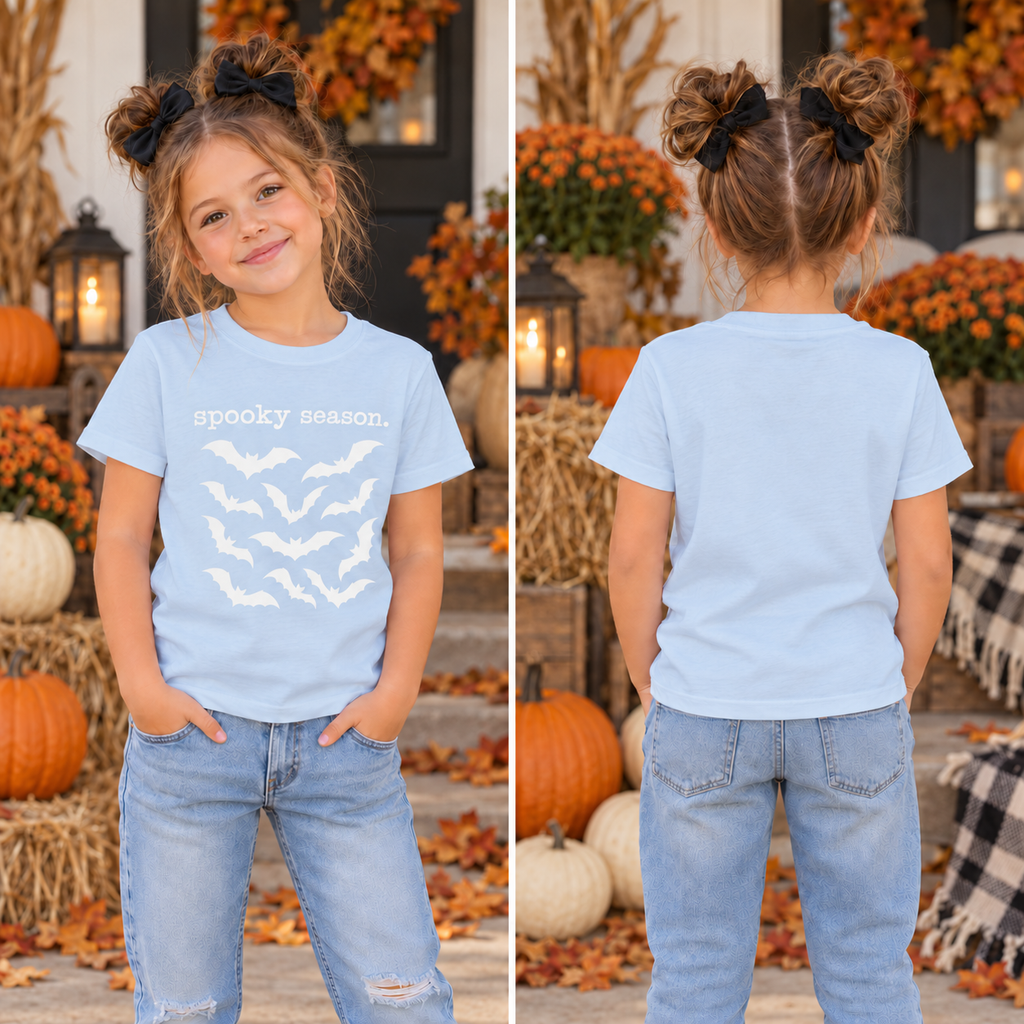 Bats Spooky Season Girls Tee product image 5