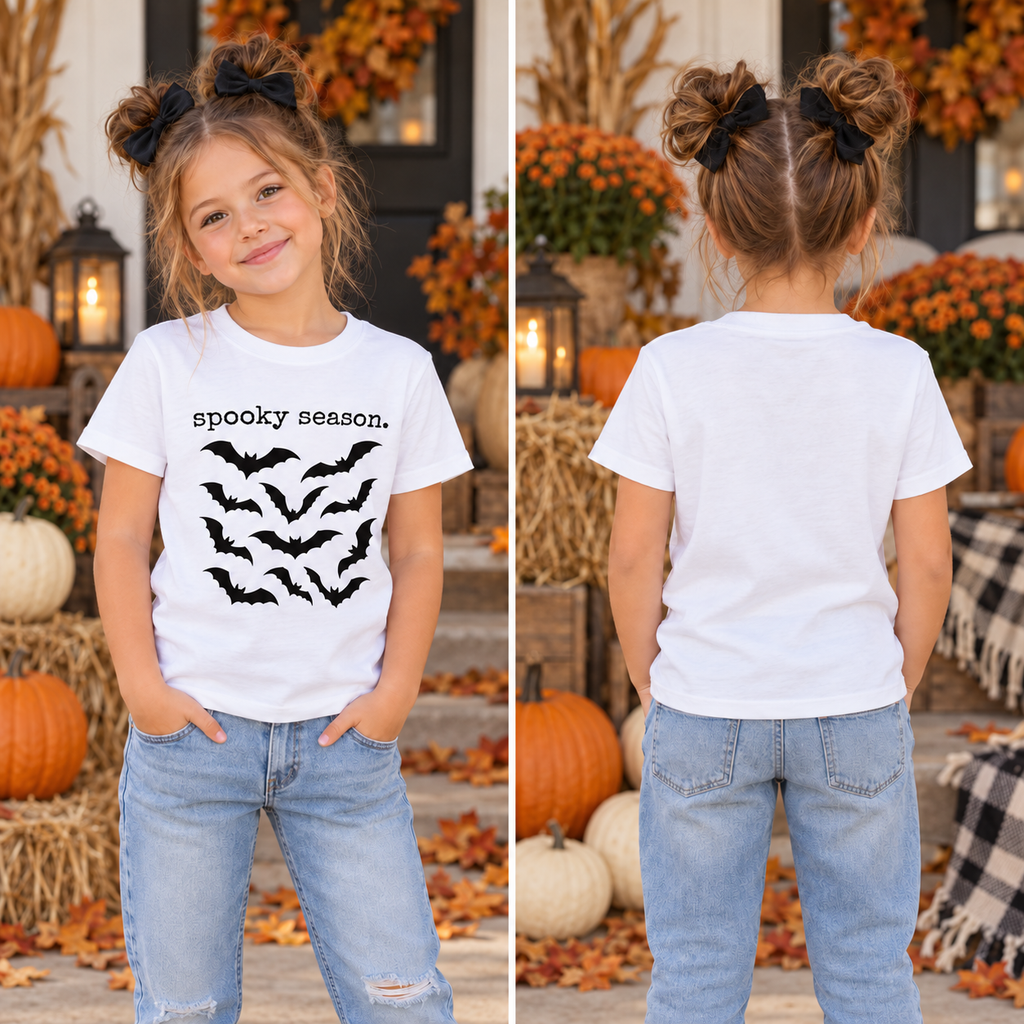 Bats Spooky Season Girls Tee product image 1