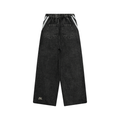 Vintage Wash Side Stripe Jeans | Loose Fit Black Denim