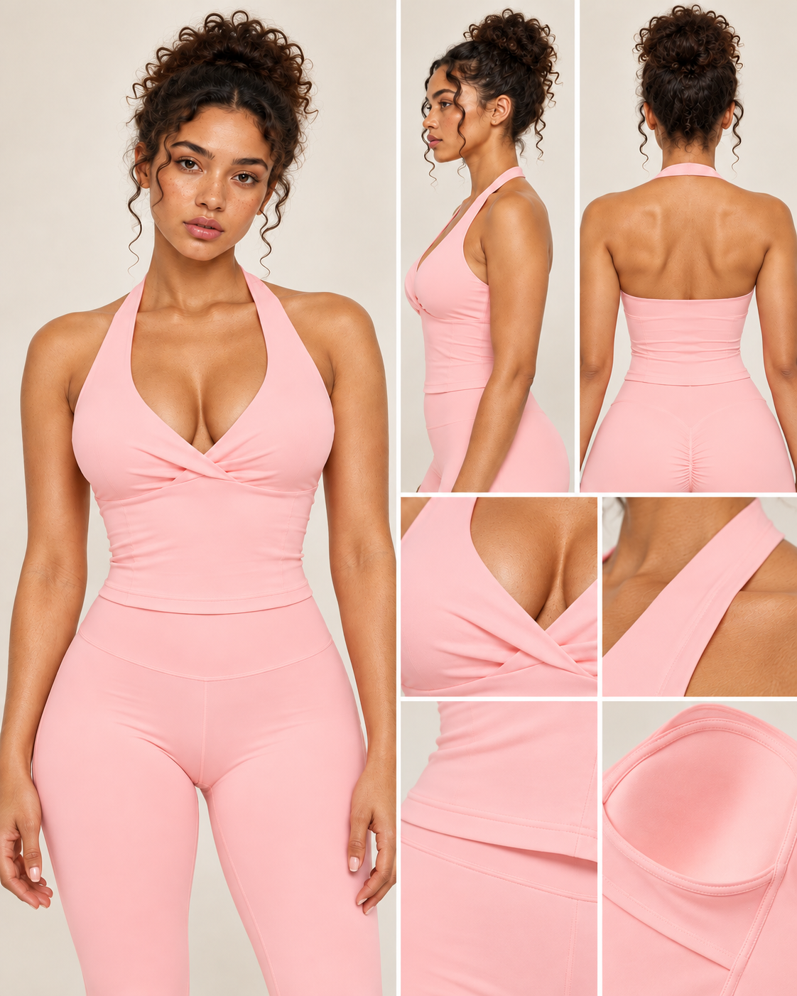 Ruched Halter Crop Top | Sleek Yoga & Activewear Top