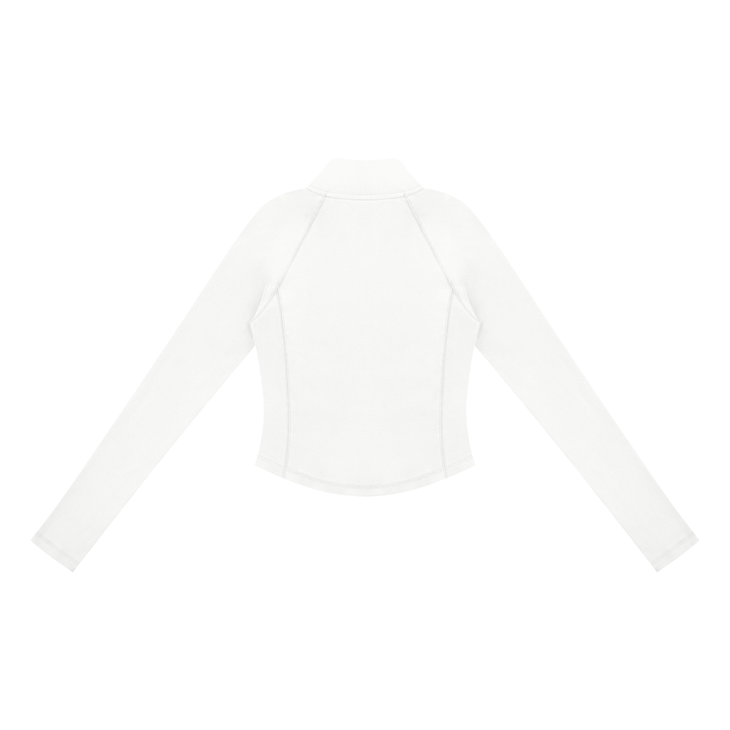 Fitted Quarter-Zip | White