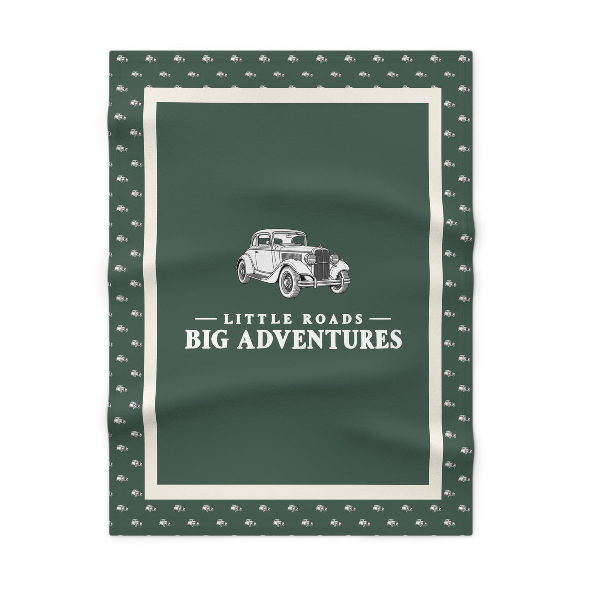 Little Roads Big Adventures Baby Blanket | Vintage Car Nursery Blanket