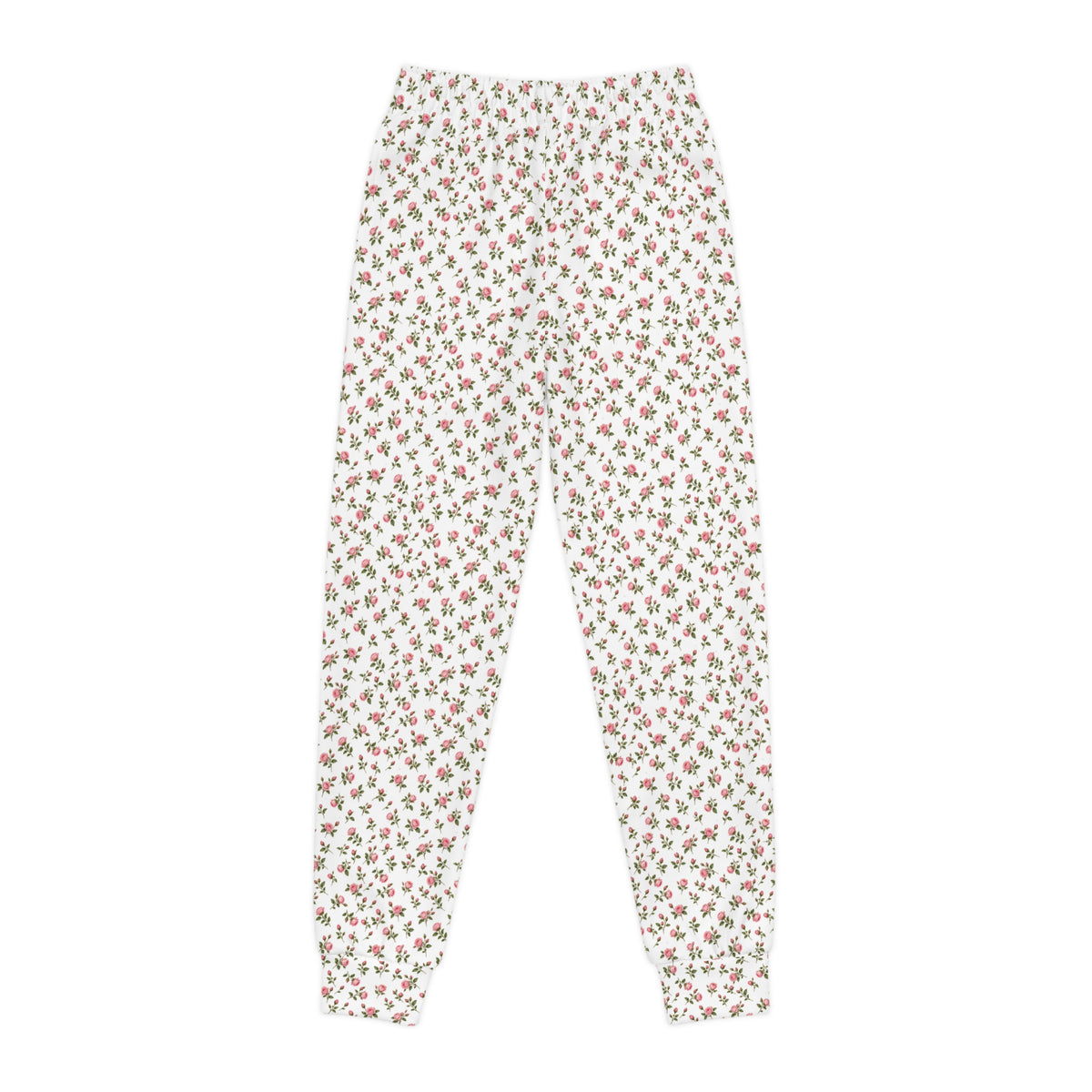 Girls vintage rosebud print youth joggers with elastic waist