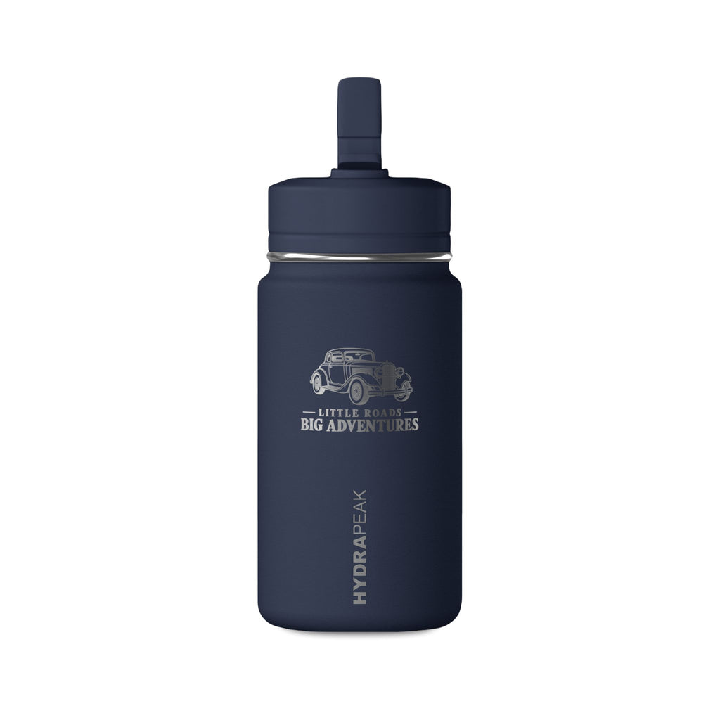 Little Roads Big Adventures Kids Water Bottle | 14 oz Vintage Car Bottle