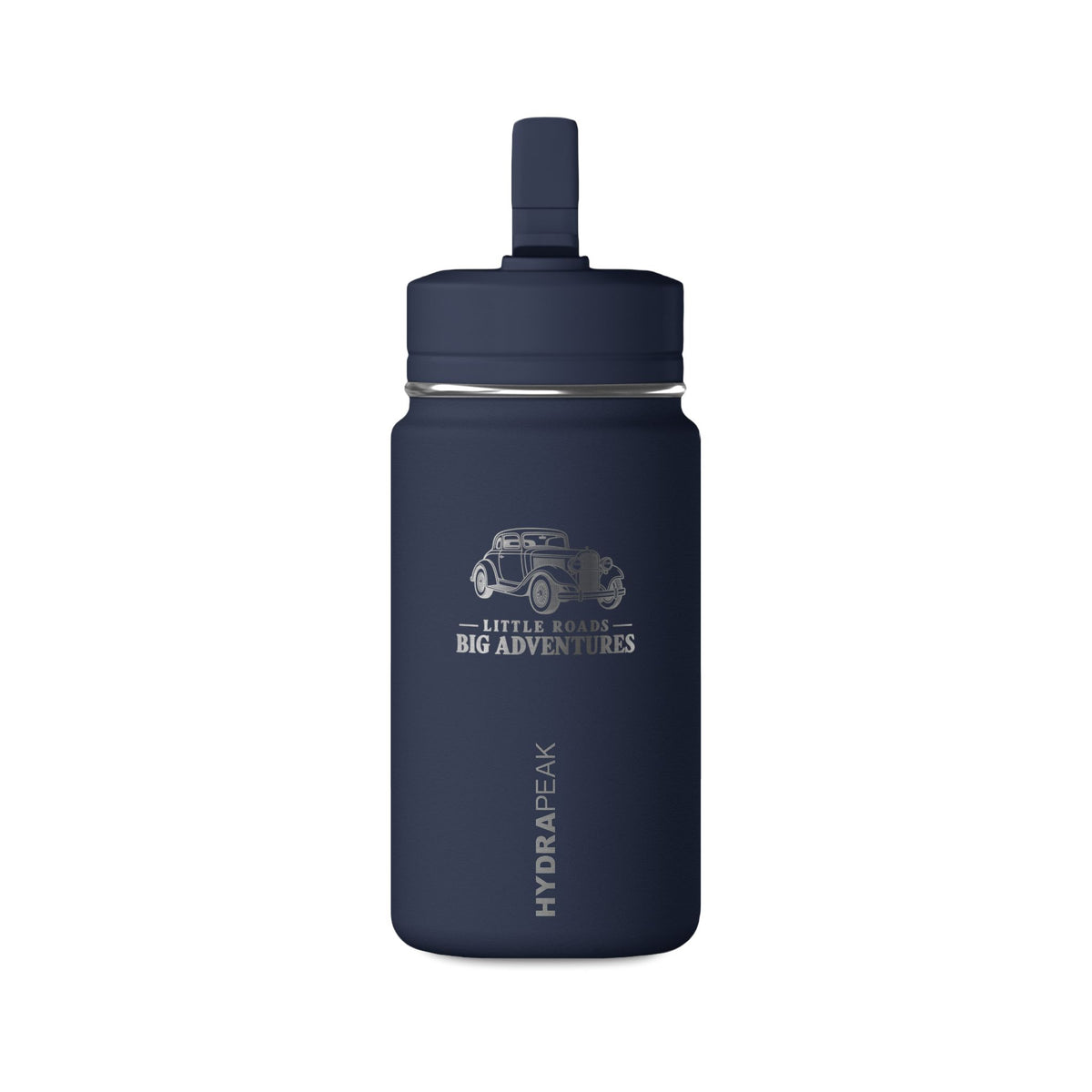 Little Roads Big Adventures Kids Water Bottle | 14 oz Vintage Car Bottle