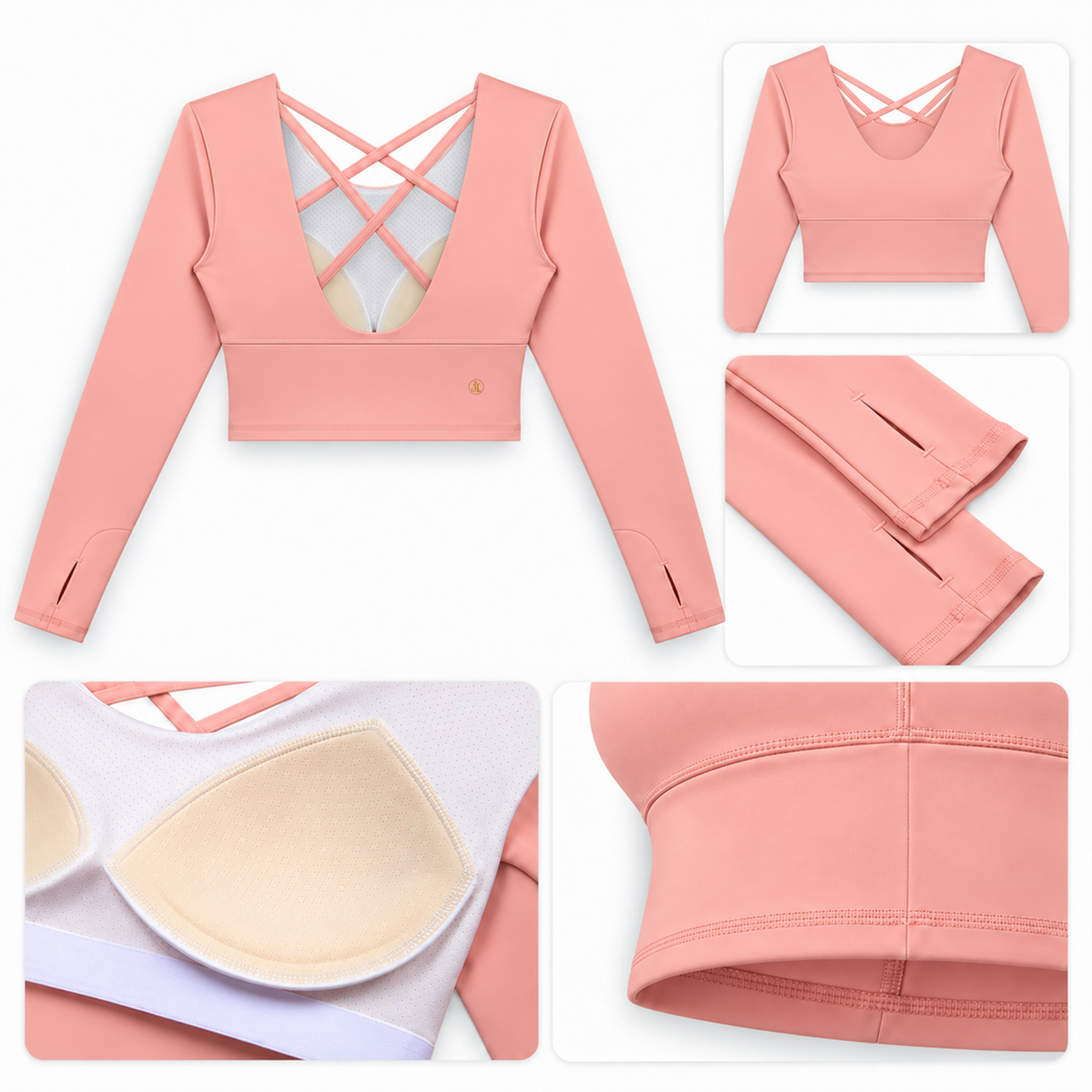 Grace Crop Top in Peach Blossom | Jane & Lexi product image
