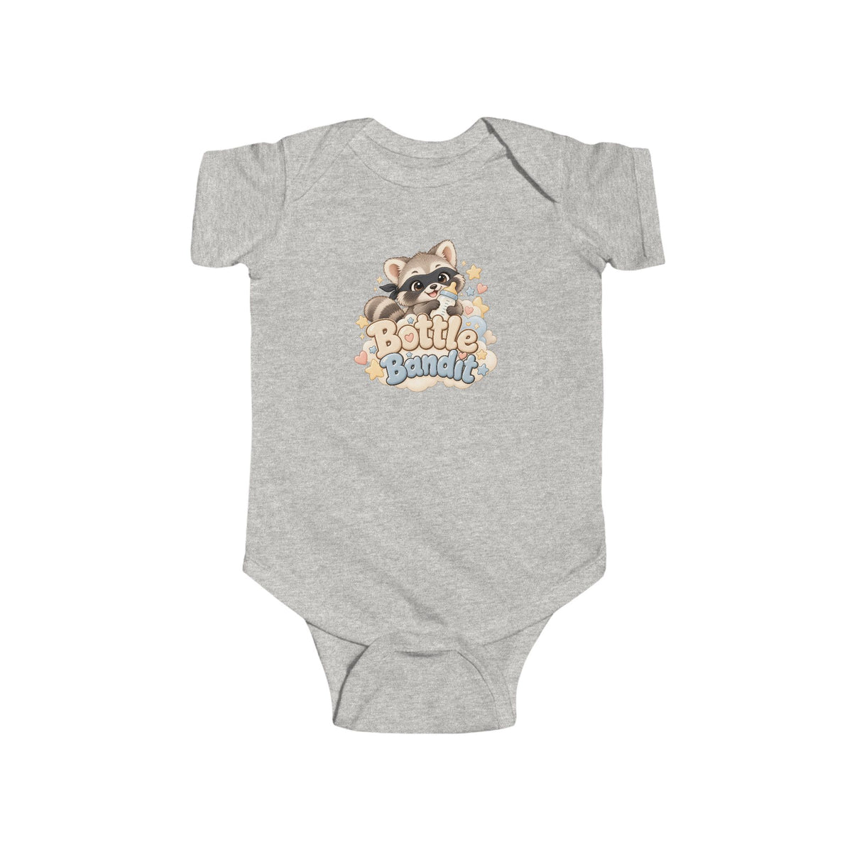 Bottle Bandit raccoon infant bodysuit product mockup
