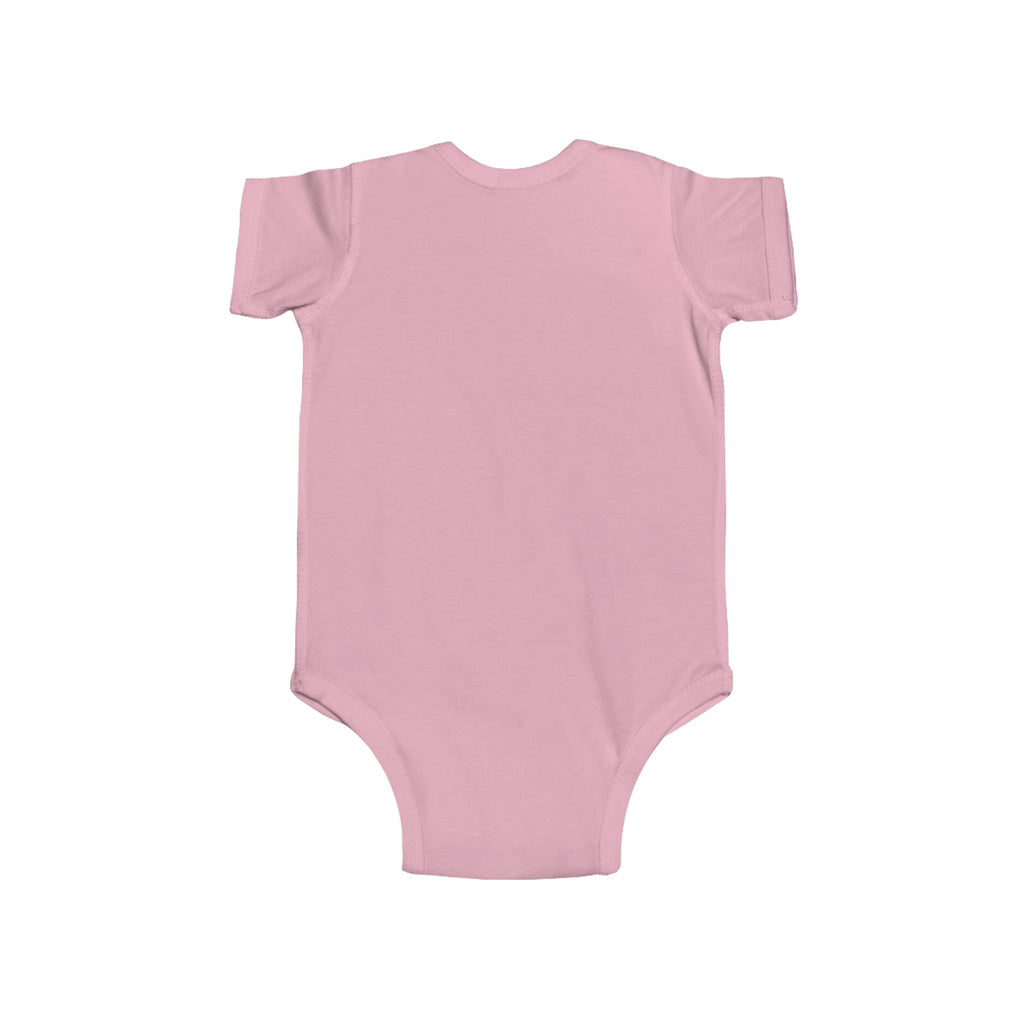 Bottle Bandit baby bodysuit with cute raccoon and bottle graphic