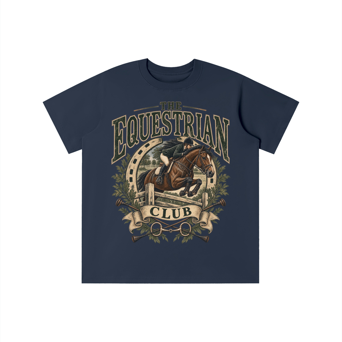 Boys Equestrian Club cotton graphic tee in assorted colors