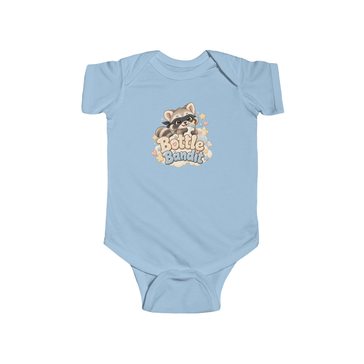 Funny Bottle Bandit baby bodysuit product view