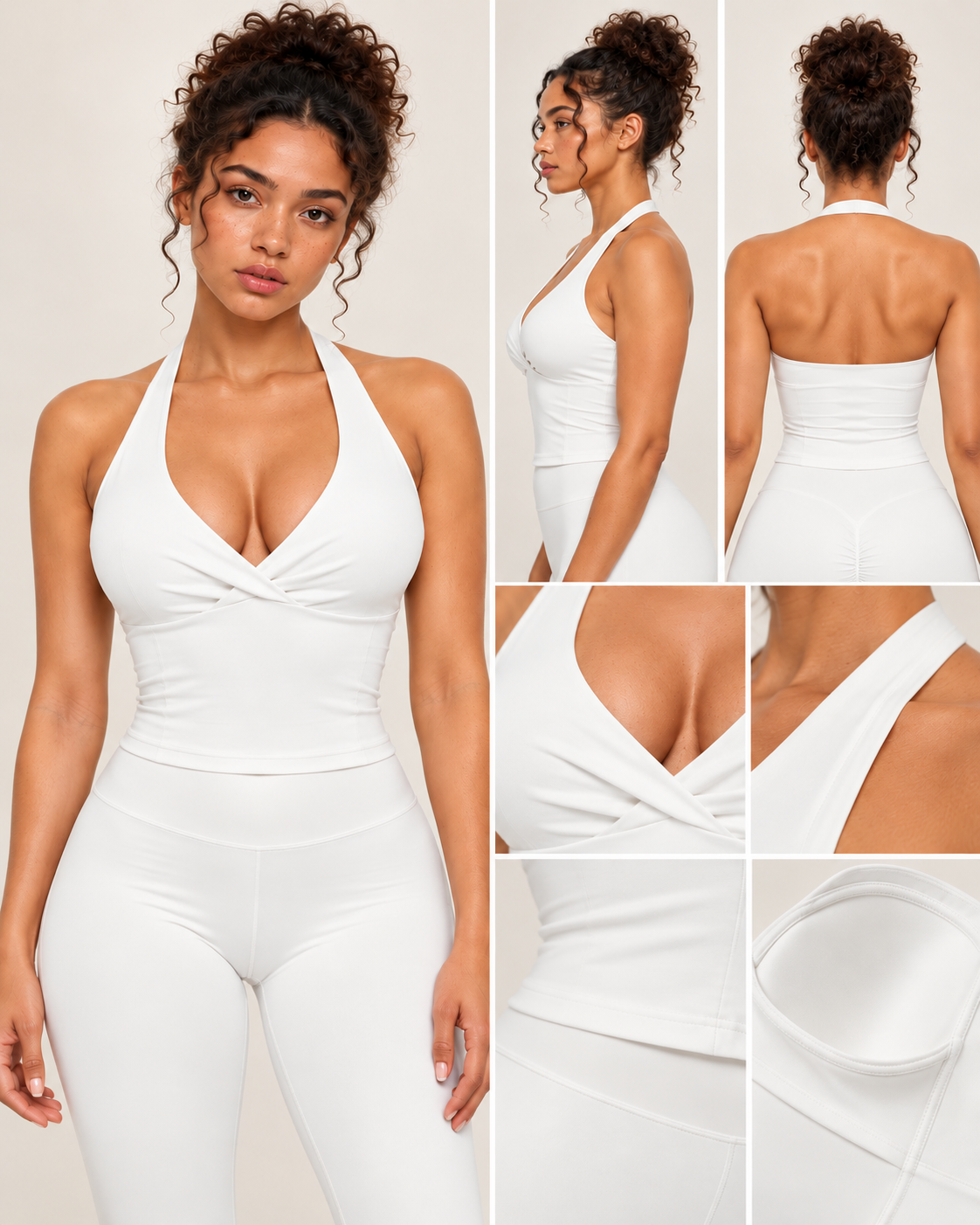 Ruched Halter Crop Top | Sleek Yoga & Activewear Top