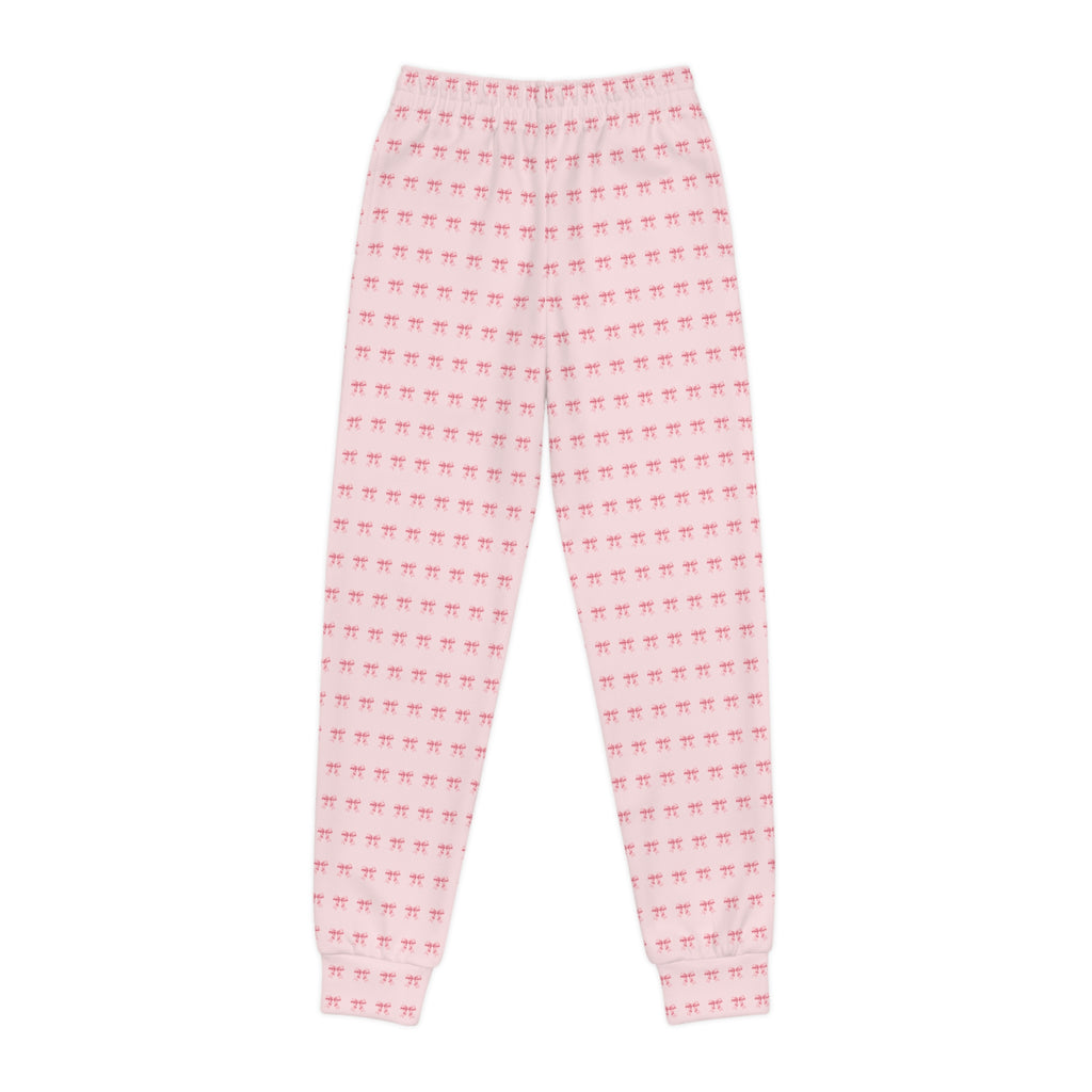 Pink Bow Joggers | All-Over Print Youth Sweatpants