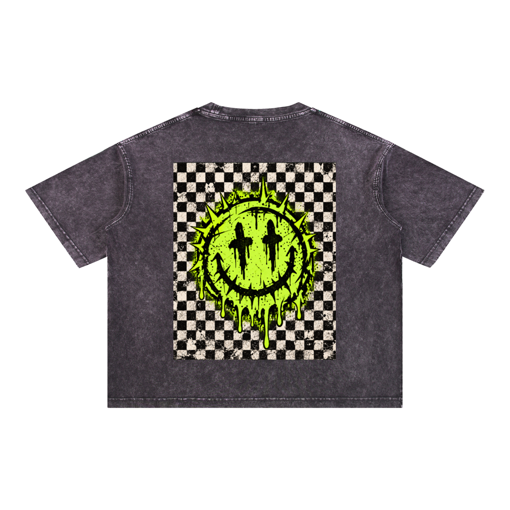 Jane & Lexi OFF THE GRID oversized mineral wash cotton graphic tee, vintage grunge streetwear product image 12