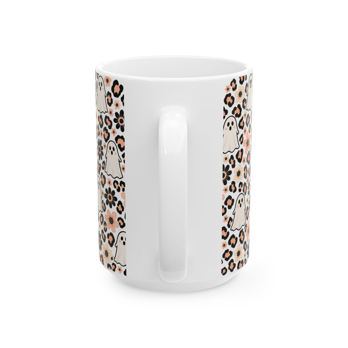 Cute Ghosts & Floral Leopard Mug product image 6