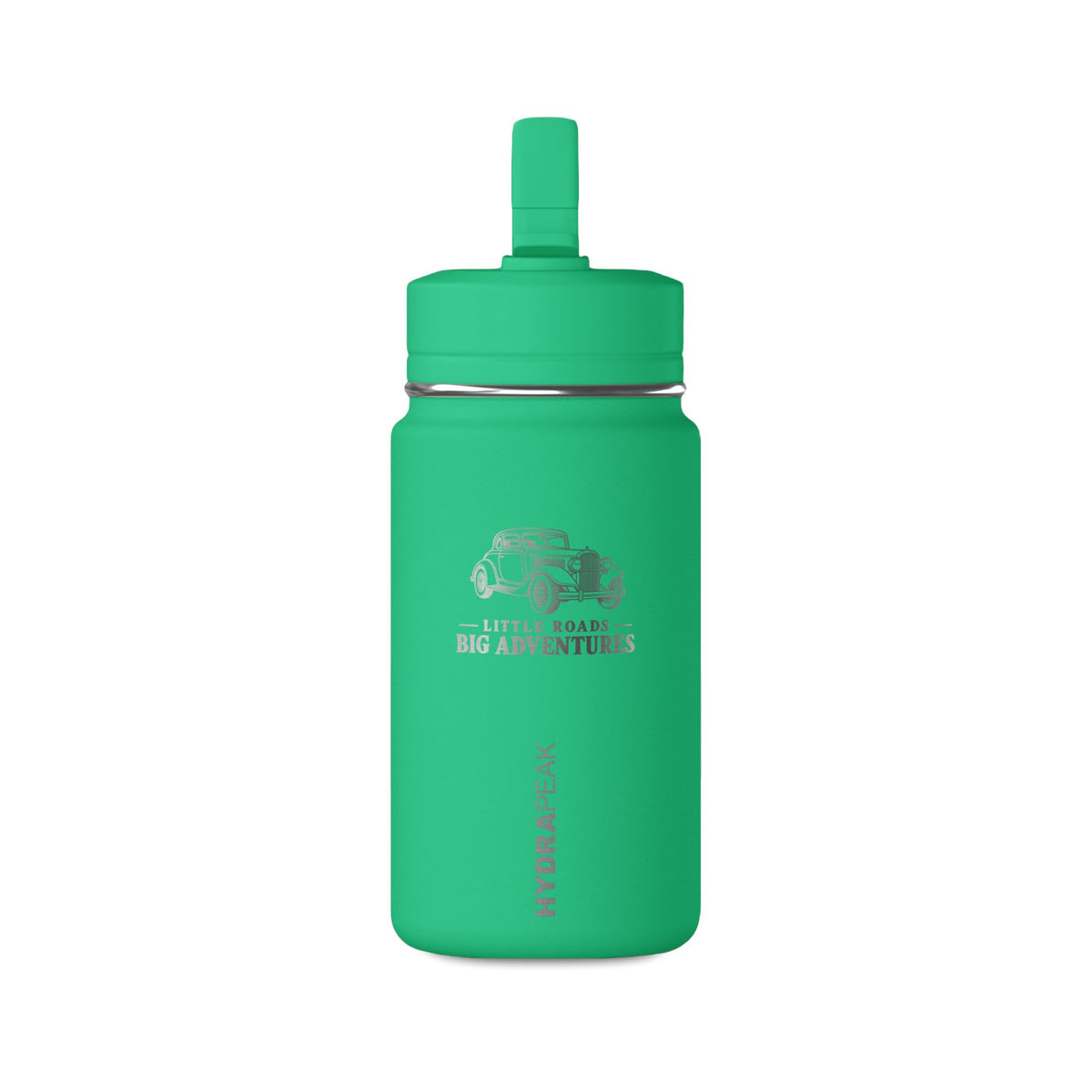 Little Roads Big Adventures Kids Water Bottle | 14 oz Vintage Car Bottle