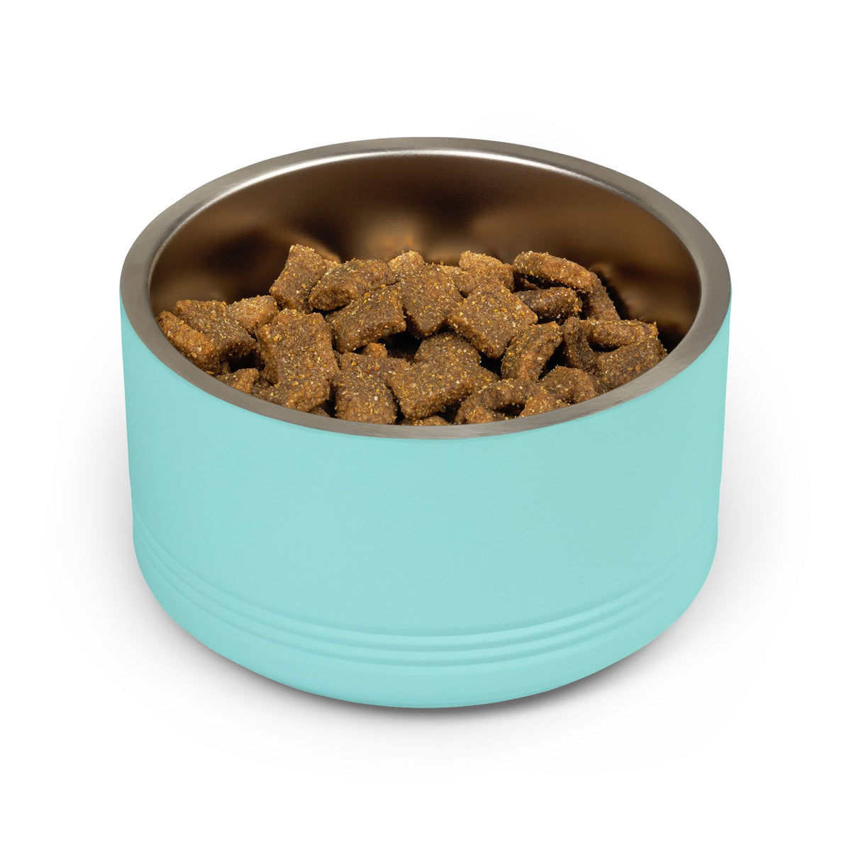 Teal Kibble I Prefer Chicken Soup pet bowl product view