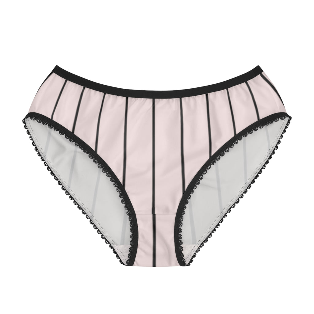 Blush Pinstripe Briefs in Black stitching | Jane & Lexi product image
