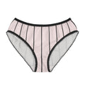 Blush Pinstripe Briefs in Black stitching | Jane & Lexi product image