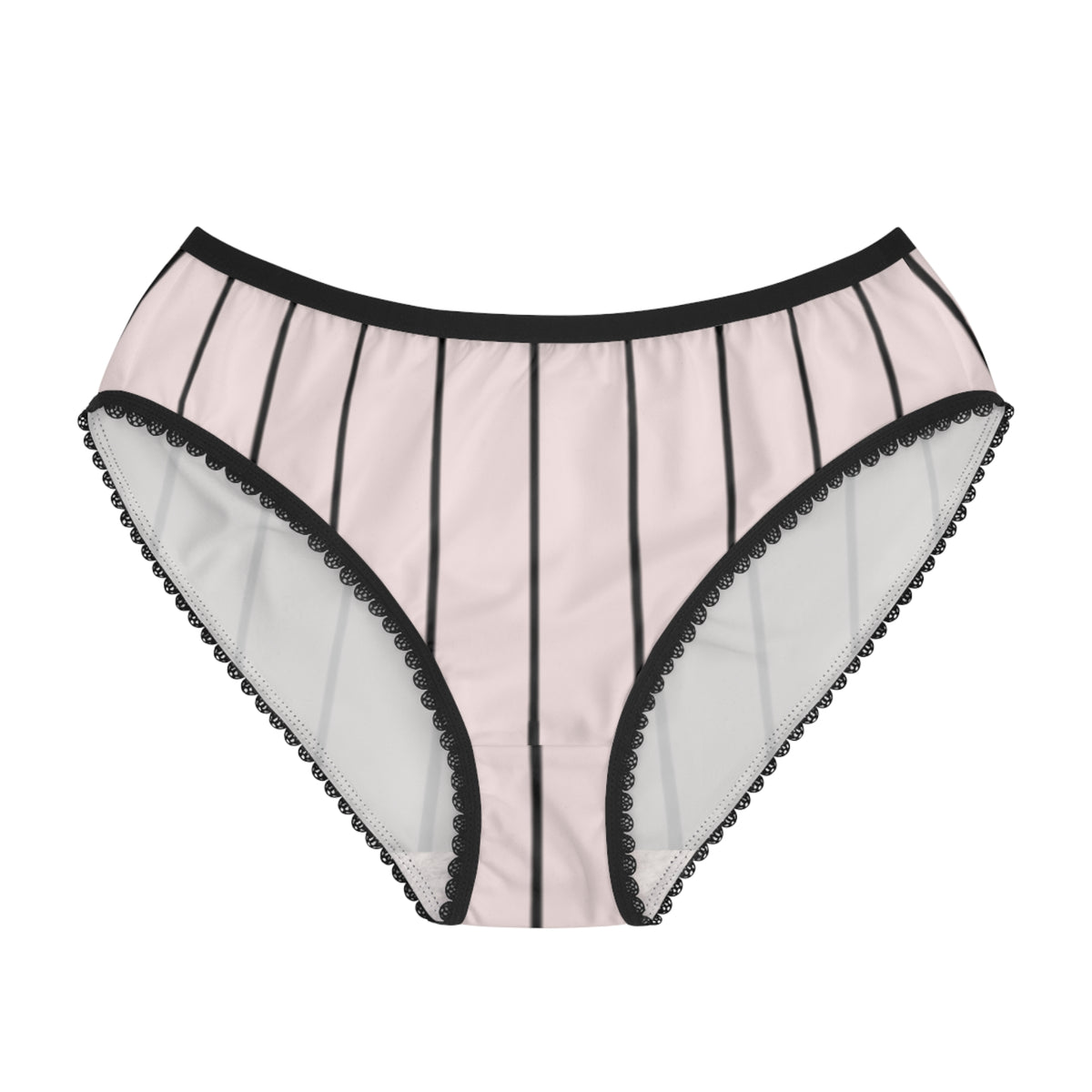 Blush Pinstripe Briefs in Black stitching | Jane & Lexi product image