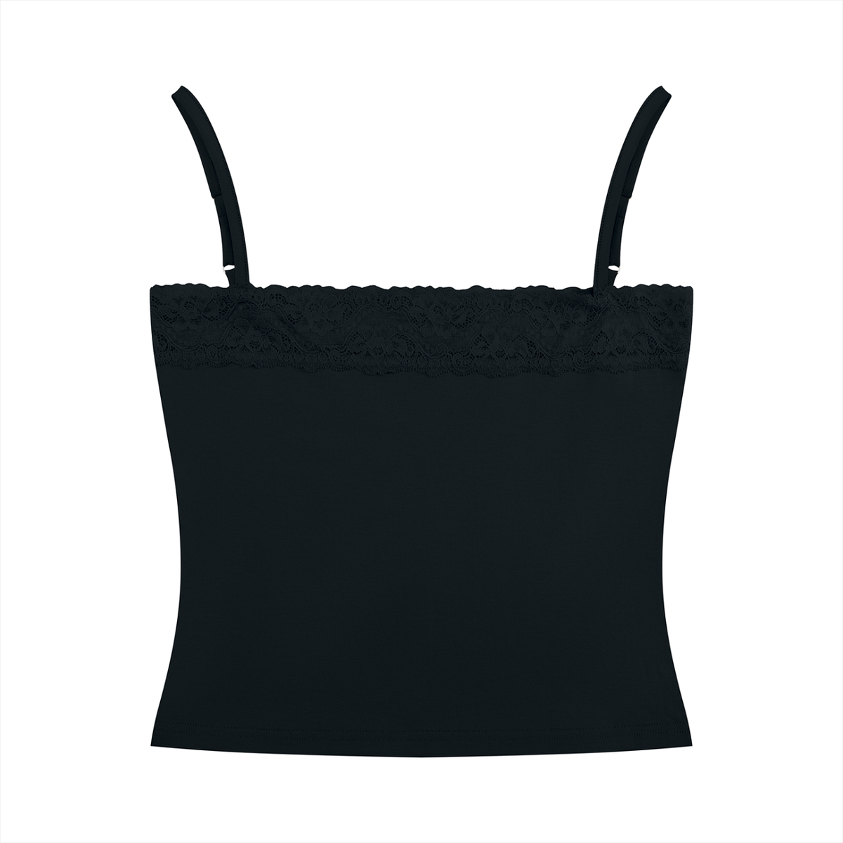 Lace-Trim Camisole | Fitted Cotton Tank