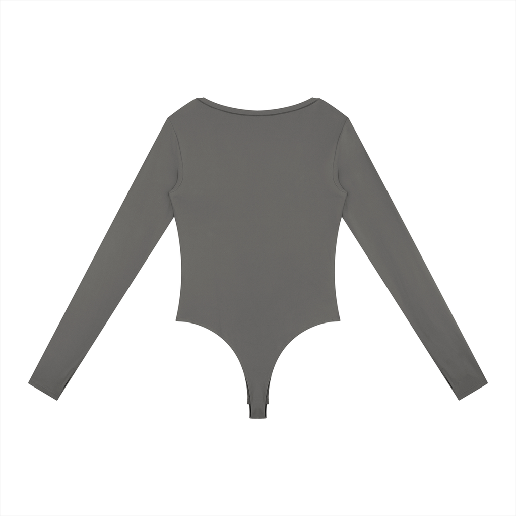 Essential Long Sleeve Bodysuit | Soft Stretch Scoop Neck Top