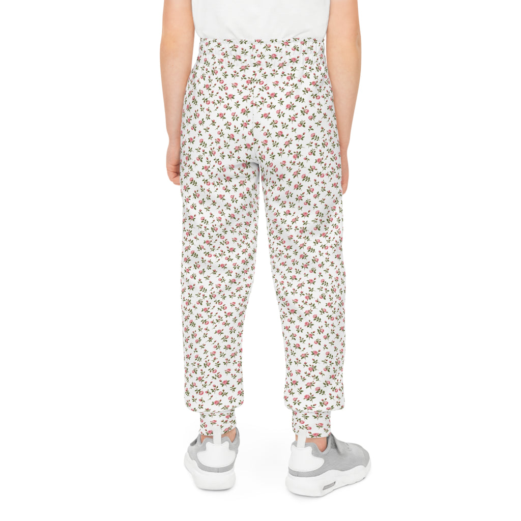 Girls cottage floral rosebud jogger sweatpants product view
