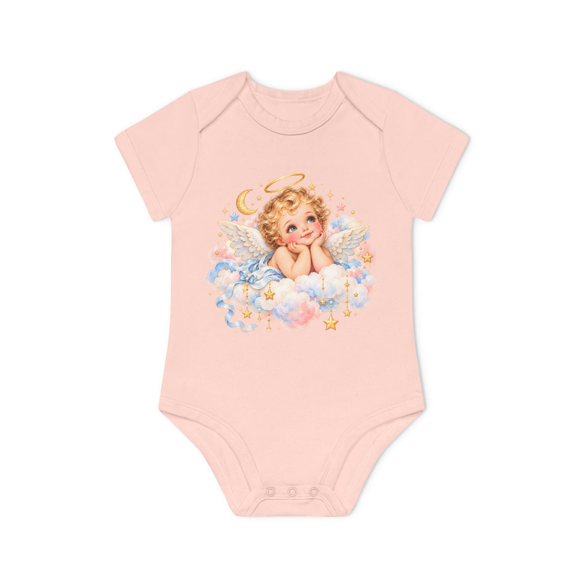 Angel Baby cherub bodysuit in soft infant color option