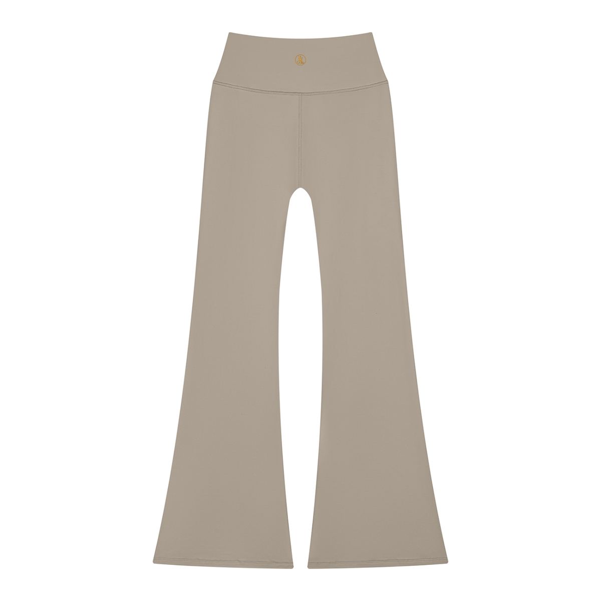 High-Waisted Flared Yoga Leggings in Khaki | Jane & Lexi product image