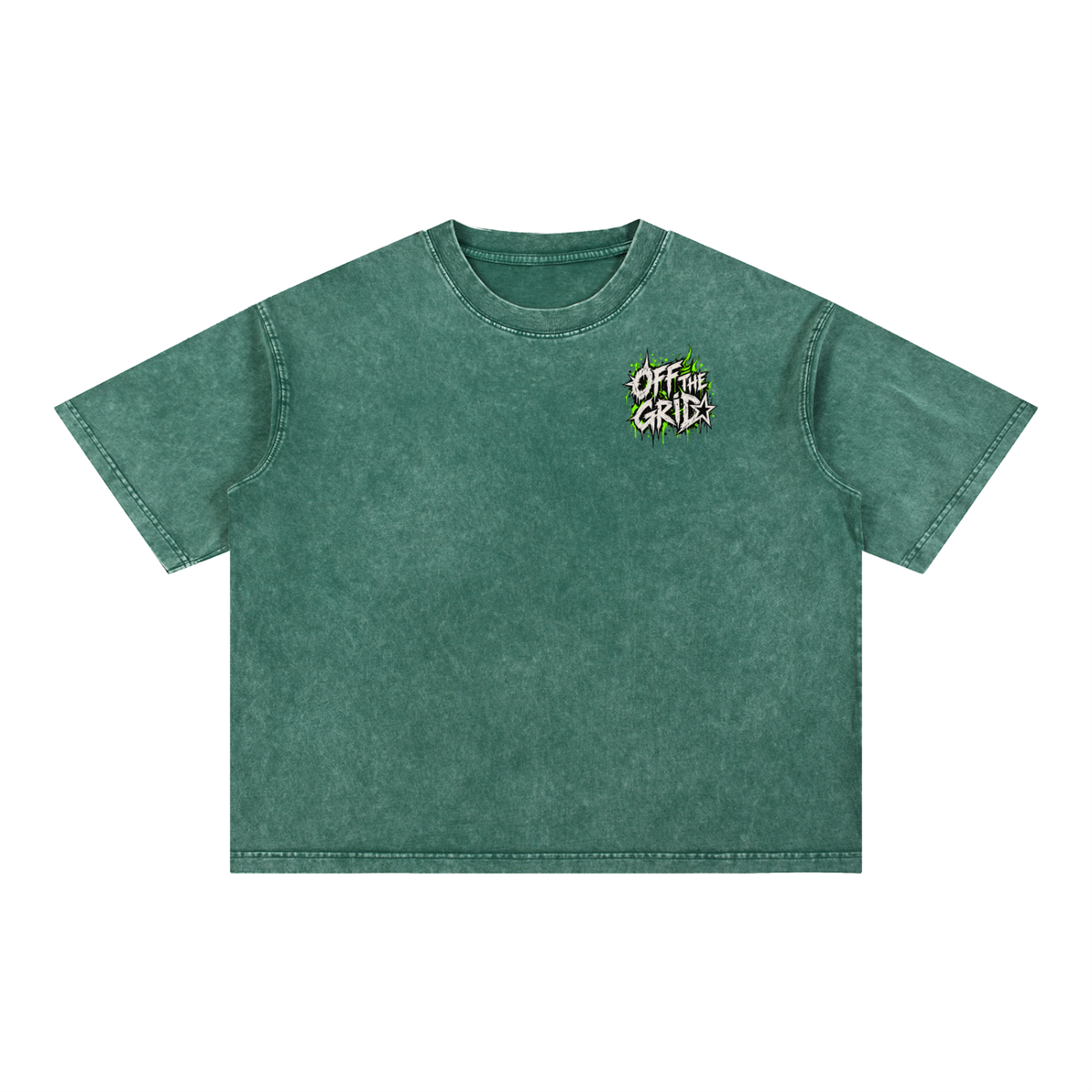 Jane & Lexi OFF THE GRID oversized mineral wash cotton graphic tee, vintage grunge streetwear product image 9