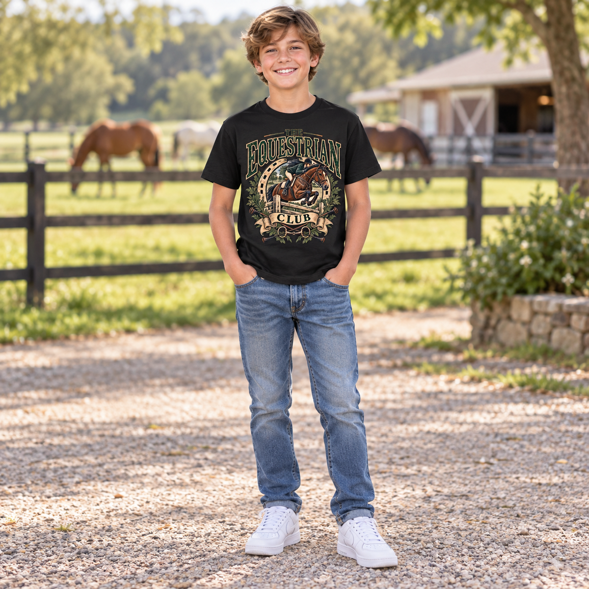 Equestrian Club Graphic Tee | Vintage Horse T-Shirt